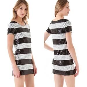 Rachel Zoe Karolina Stripe Sequin Shift Dress.
